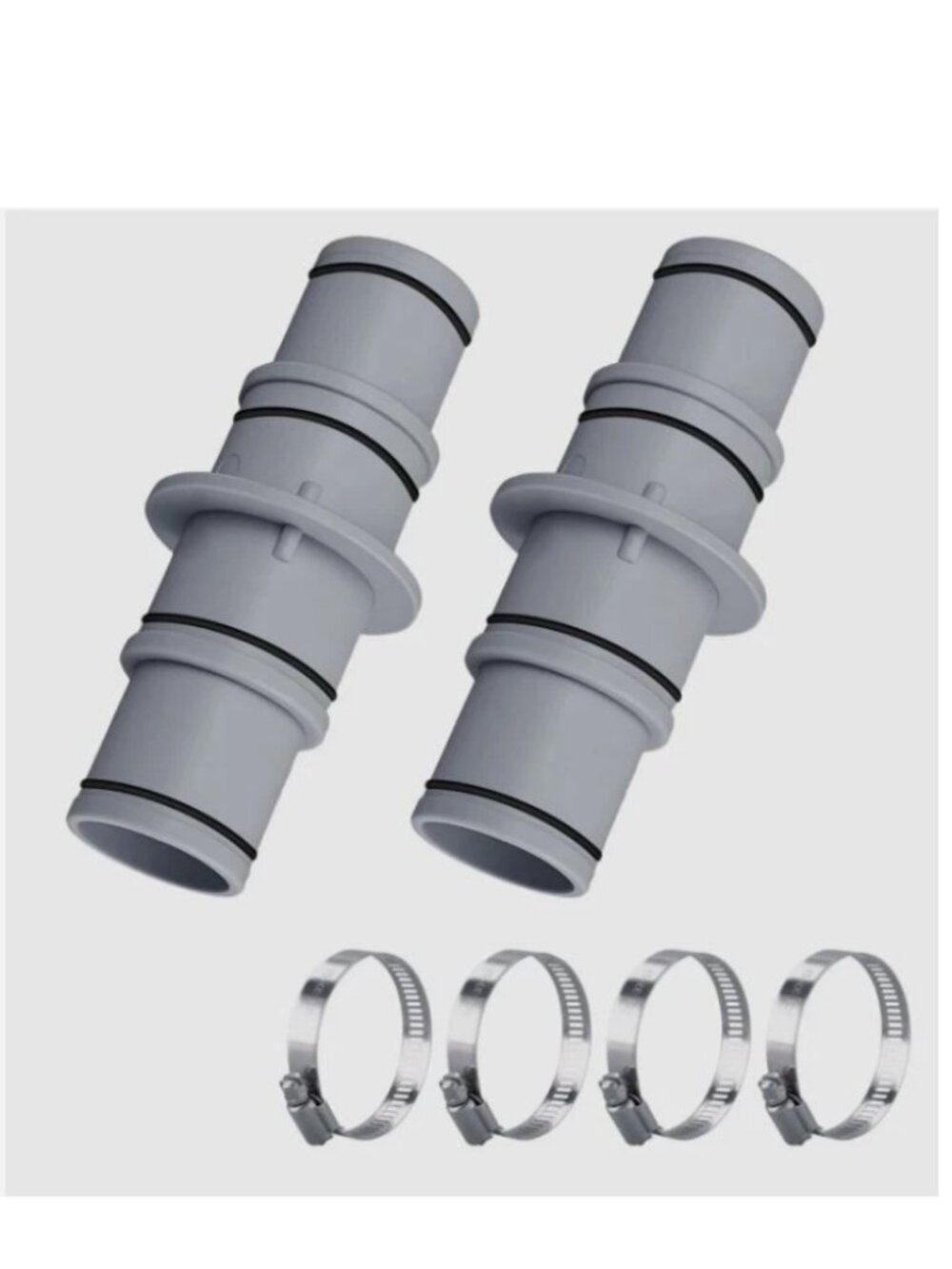 2 pc Pool Hose Adapter Connector 1-1/4" or 1-1/2" Pool Hose Adapter for Swimming